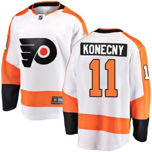 Kinder Philadelphia Flyers Eishockey Trikot Travis Konecny #11 Breakaway Weiß Fanatics Branded Auswärts